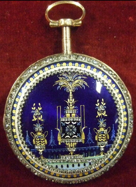 Montre  bleue du XVIIIe siècle du Musée du Louvre