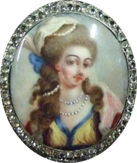 Montre du XVIIIe siècle du Musée du Louvre: Portrait médaillon de petite maîtresse